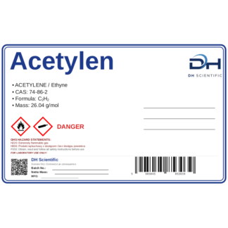 Acetylen, CAS 74-86-2 — etykieta produktu chemicznego