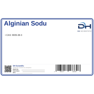 Alginian sodu, CAS 9005-38-3 — etykieta produktu chemicznego