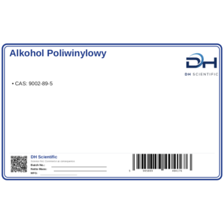 Alkohol poliwinylowy (PVA), CAS 9002-89-5 — etykieta produktu chemicznego