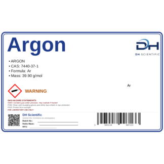 Argon, CAS 7440-37-1 — etykieta produktu chemicznego