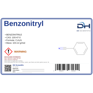 Benzonitryl, CAS 100-47-0 — odczynnik, CAS 100-47-0 — etykieta produktu chemicznego