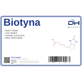 Biotyna (B7), CAS 58-85-5 — etykieta produktu chemicznego