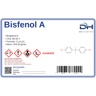 Bisfenol A 80-05-7, CAS 80-05-7 — etykieta produktu chemicznego