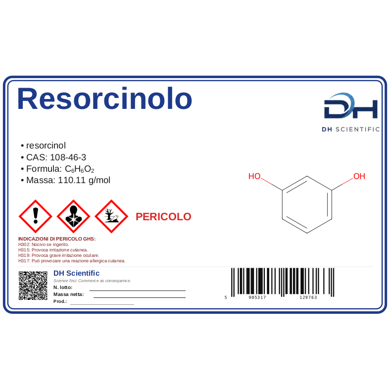 resorcinolo — etichetta CAS 108-46-3