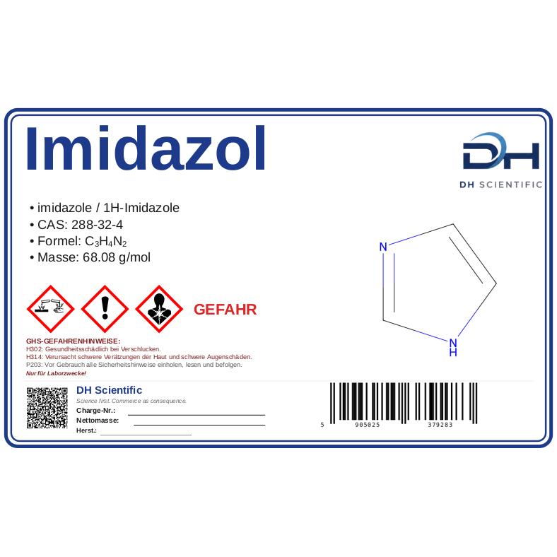 Imidazol — Etikett CAS 288-32-4