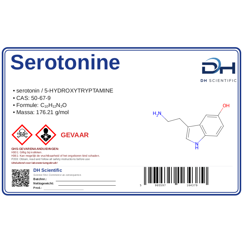 serotonine — etiket CAS 50-67-9