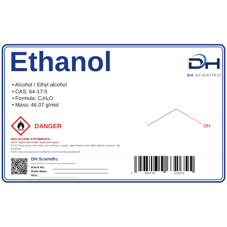 ethanol — label CAS 64-17-5