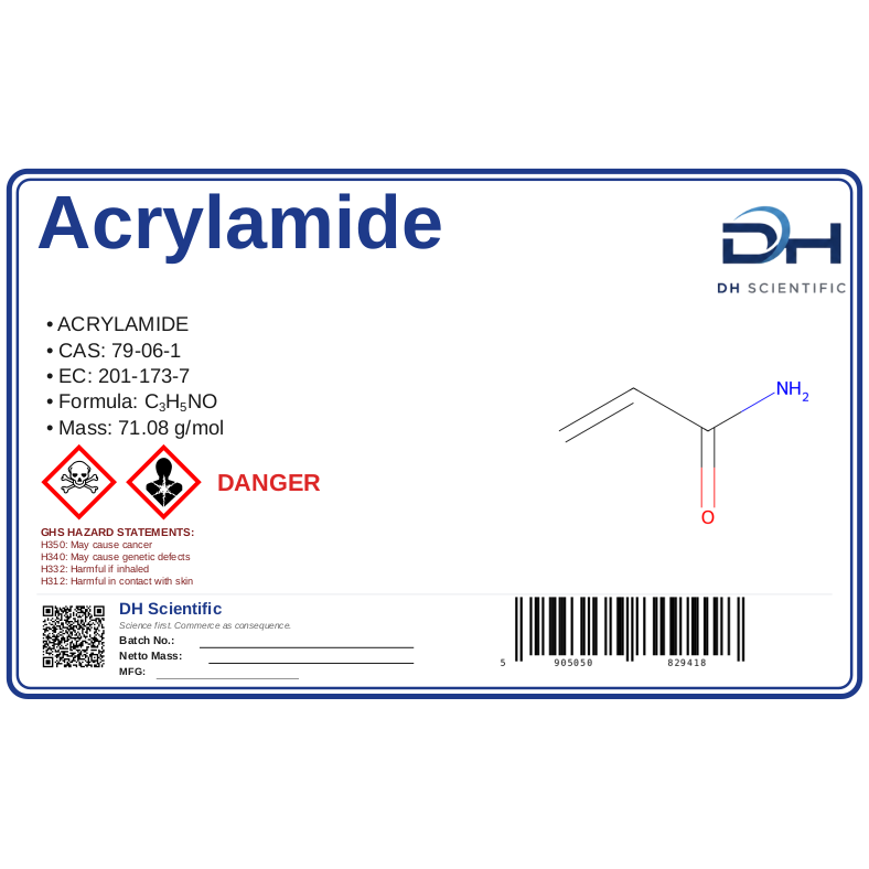 acrylamide — label CAS 79-06-1
