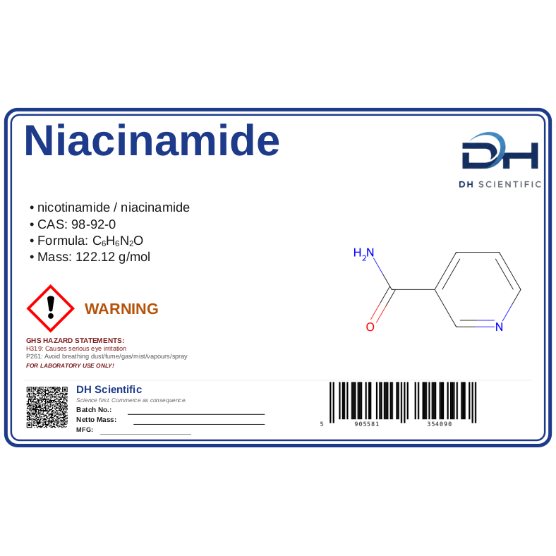 niacinamide — label CAS 98-92-0