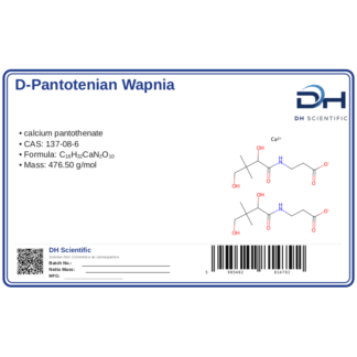 D-Pantotenian wapnia (B5), CAS 137-08-6 — etykieta produktu chemicznego