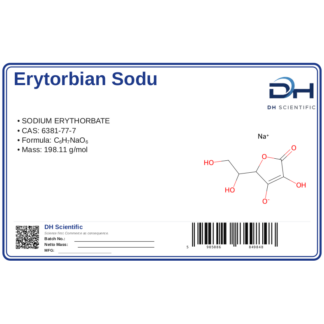 Erytorbian sodu, CAS 6381-77-7 — etykieta produktu chemicznego