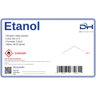 Etanol 64-17-5, CAS 64-17-5 — etykieta produktu chemicznego