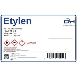 Etylen, CAS 74-85-1 — etykieta produktu chemicznego