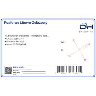 Fosforan litowo-zelazowy (LiFePO4), CAS 15365-14-7 — etykieta produktu chemicznego