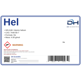Hel, CAS 7440-59-7 — etykieta produktu chemicznego