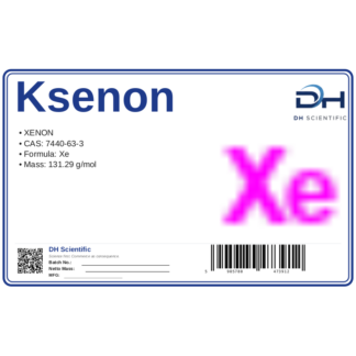 Ksenon, CAS 7440-63-3 — etykieta produktu chemicznego