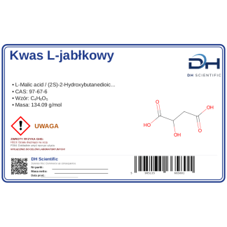 Kwas L-jablkowy, CAS 97-67-6 — etykieta produktu chemicznego