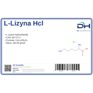 L-Lizyna HCl, CAS 657-27-2 — etykieta produktu chemicznego