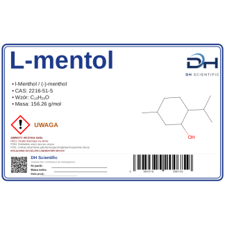 L-Mentol, CAS 2216-51-5 — etykieta produktu chemicznego