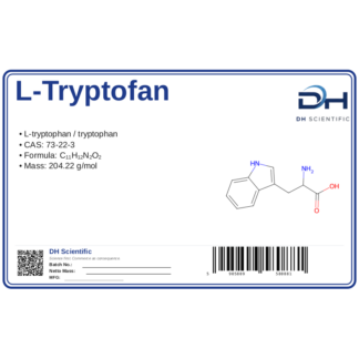 L-Tryptofan, CAS 73-22-3 — etykieta produktu chemicznego