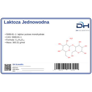 Laktoza jednowodna, CAS 5989-81-1 — etykieta produktu chemicznego