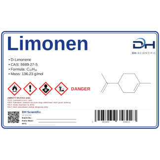 Limonen 5989-27-5, CAS 5989-27-5 — etykieta produktu chemicznego
