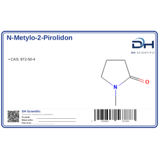 N-metylo-2-pirolidon (NMP) 10 g, CAS 872-50-4 — etykieta produktu chemicznego
