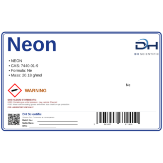 Neon, CAS 7440-01-9 — etykieta produktu chemicznego