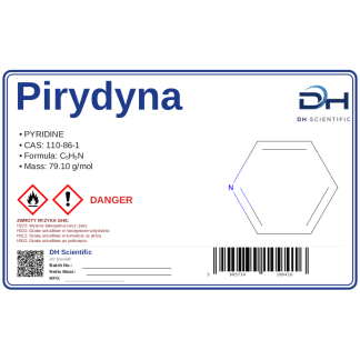 Pirydyna, CAS 110-86-1 — odczynnik, CAS 110-86-1 — etykieta produktu chemicznego