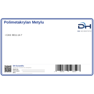 Polimetakrylan metylu (PMMA), CAS 9011-14-7 — etykieta produktu chemicznego