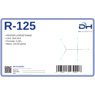 R-125 (pentafluoroetan), CAS 354-33-6 — etykieta produktu chemicznego