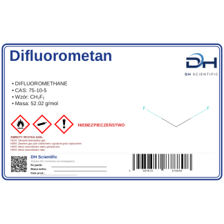 R-32 (difluorometan), CAS 75-10-5 — etykieta produktu chemicznego