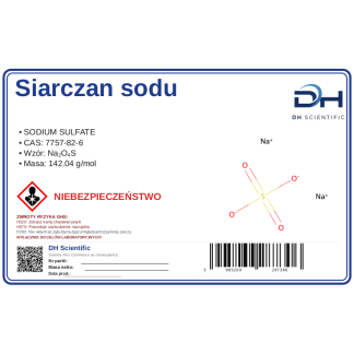 Siarczan sodu, CAS 7757-82-6 — odczynnik, CAS 7757-82-6 — etykieta produktu chemicznego
