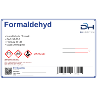 Formaldehyd, CAS 50-00-0 — odczynnik, CAS 50-00-0 — etykieta produktu chemicznego