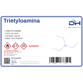 Trietyloamina, CAS 121-44-8 — odczynnik, CAS 121-44-8 — etykieta produktu chemicznego