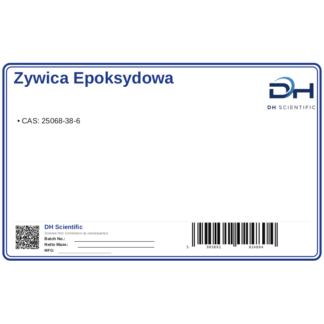 Zywica epoksydowa (DGEBA), CAS 25068-38-6 — etykieta produktu chemicznego