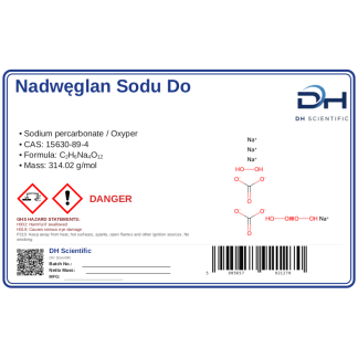 nadwęglan sodu do prania i czyszczenia, aktywny tlen w proszku, CAS 15630-89-4 — etykieta produktu chemicznego