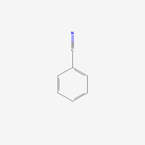 Szkielet 2D Benzonitryl, CAS 100-47-0, CAS 100-47-0, wzór C7H5N
