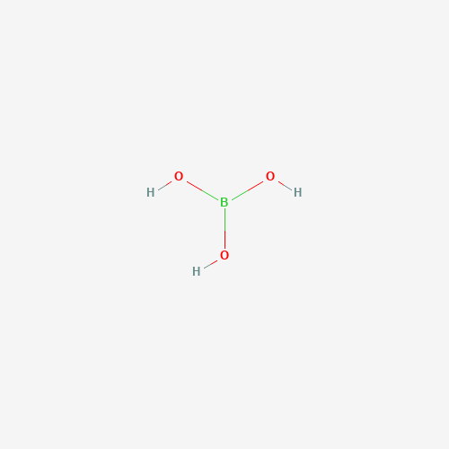 Szkielet 2D Kwas borowy, CAS 10043-35-3, CAS 10043-35-3, wzór BH3O3