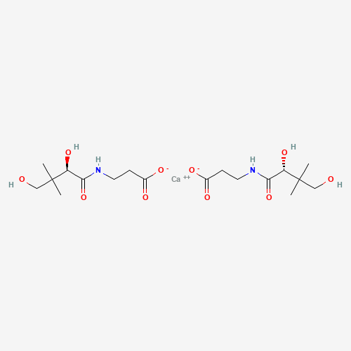Szkielet 2D D-Pantotenian wapnia (B5), CAS 137-08-6, wzór C18H32CaN2O10