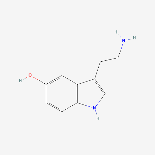 Szkielet 2D Serotonina, CAS 50-67-9, CAS 50-67-9, wzór C10H12N2O