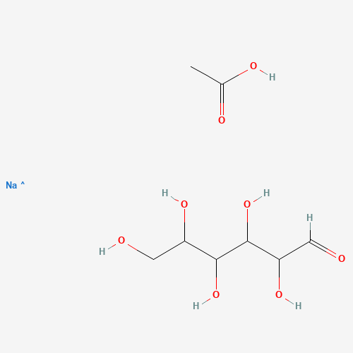 Szkielet 2D Karboksymetyloceluloza sodowa (CMC), CAS 9004-32-4, wzór C8H16NaO8