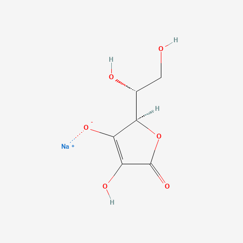 Szkielet 2D Erytorbian sodu, CAS 6381-77-7, wzór C₆H₇NaO₆