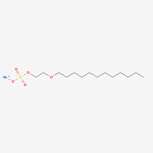 Szkielet 2D Laurylosiarczan sodu-eter (SLES), CAS 9004-82-4, wzór C14H29NaO5S