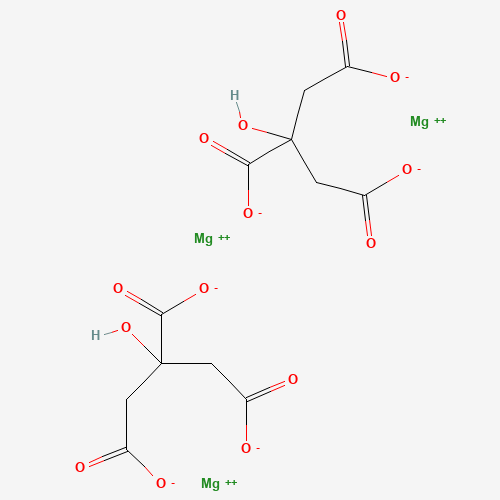 Szkielet 2D CYTRYNIAN MAGNEZU, CAS 3344-18-1, wzór C12H10Mg3O14
